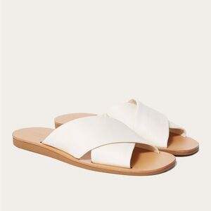 Everlane The Day Crossover Sandal in Cream Size 9
